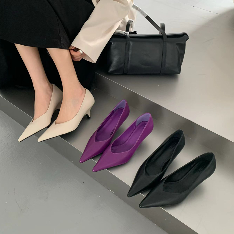 Women'S Fashion Spring 2025 - รองเท้าส้นเตี้ยแบบสวม SUOJIALUN คอลเลคชั่นฤดูใบไม้ผลิ 2025 แบรนด์ใหม่สำหรับผู้หญิง ดีไซน์หัวแหลม