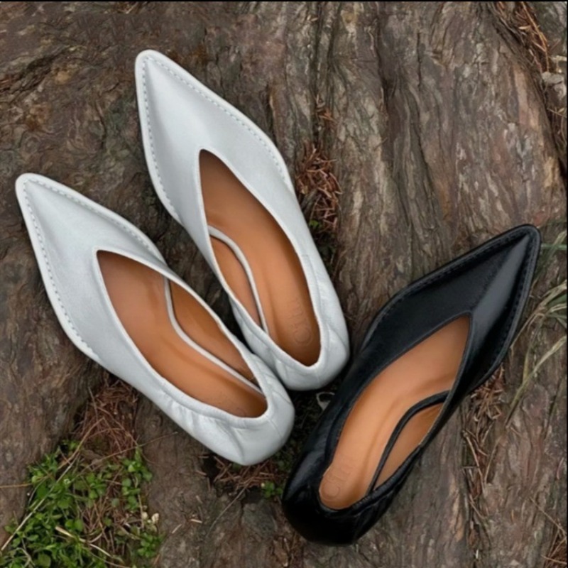 Women'S Fashion Spring 2025 - 2025 ใหม่ Pointed Toe รองเท้าเดี่ยวผู้หญิงฤดูร้อนใหม่ตื้น SLIP-ON