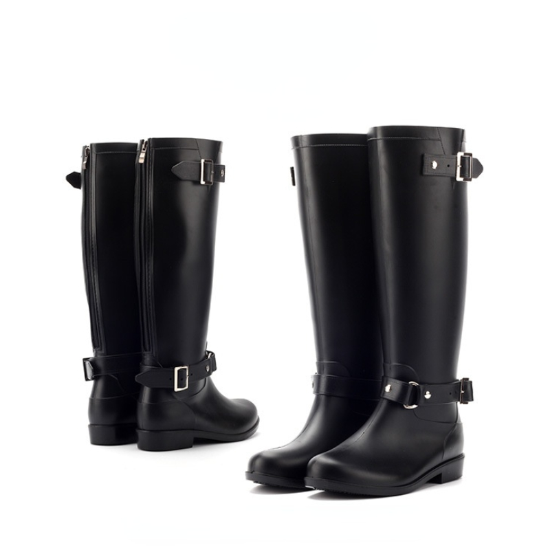 Women'S Fashion Rain Boots - ยางรองเท้าสําหรับสตรีกันน้ําแฟชั่นกลับซิปรอบ Toe รองเท้าฝนสูงผู้หญิงรองเท้าน้ํา Botas De Caza