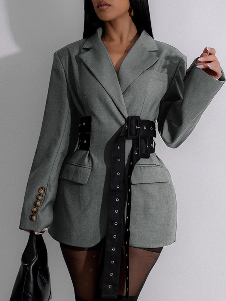 Blazer Women Oversized - เสื้อเบลเซอร์ผู้หญิงทรงหรูหรา แฟชั่นปกเสื้อแบบลาペル ทรงโอเวอร์ไซส์ สไตล์สูท แจ็คเก็ตใหม่ประจำปี 2025
