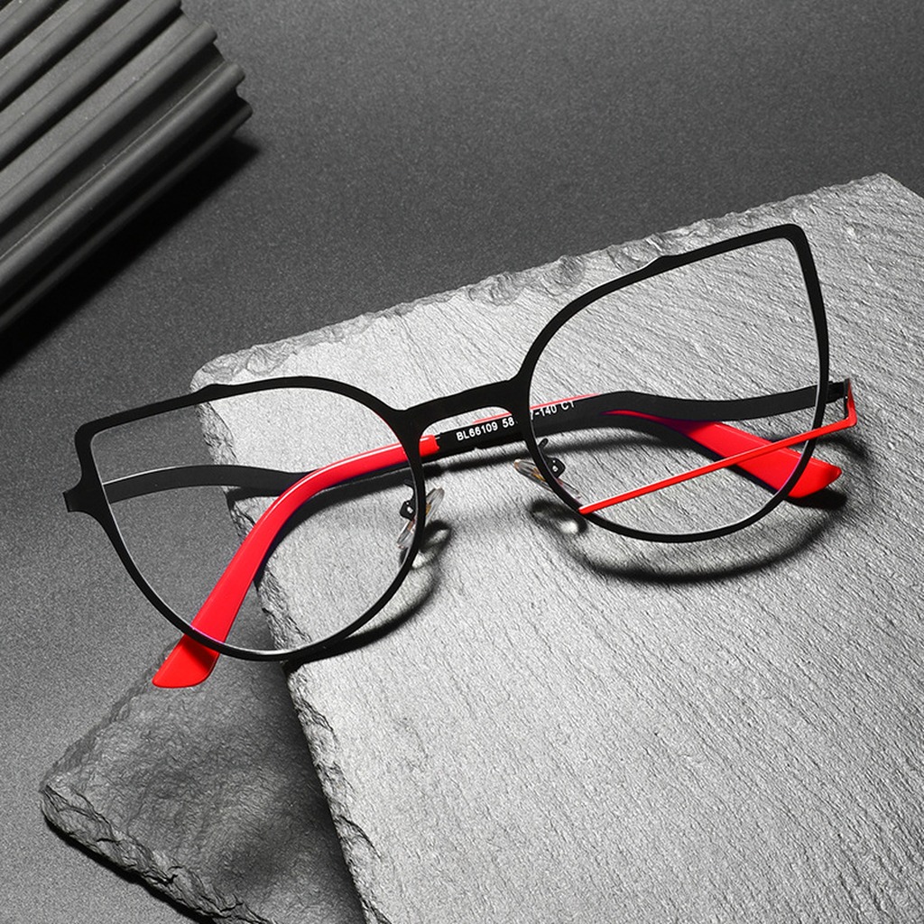 แว่นตาป้องกันแสงสีฟ้า กรอบโลหะ - Women'S Fashion Glasses Non Prescription บทวิจารณ์และราคา