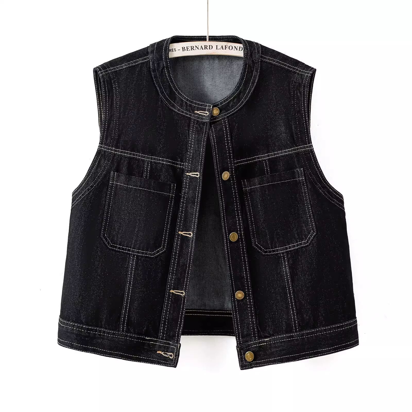 เสื้อกั๊กยีนส์ผู้หญิง คอโอ แขน - Women Fashion Jeans Top บทวิจารณ์และราคา
