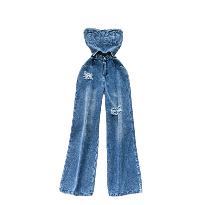จั๊มสูทเดนิมผู้หญิงแบบชิ้นเดีย - Mom Jeans Women บทวิจารณ์และราคา