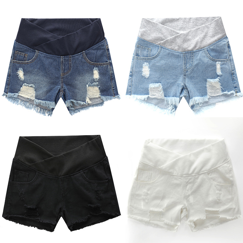 กางเกงขาสั้นคนท้องเอวสูง ยืดหย - Mom Jeans Women บทวิจารณ์และราคา