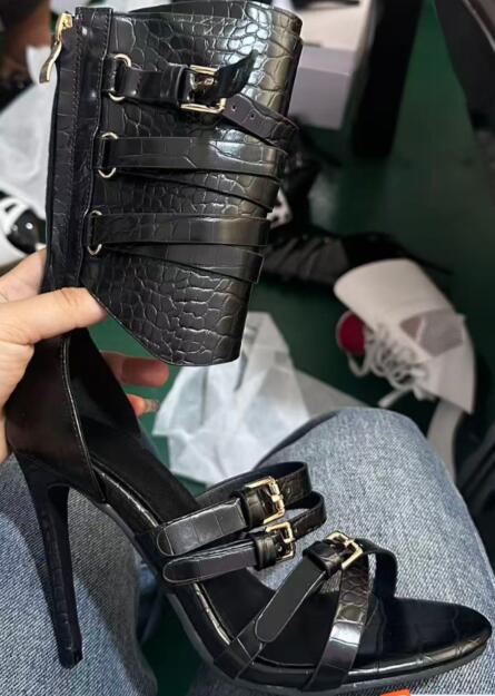 รองเท้าส้นสูงแบบเปิดนิ้วเท้าหน - Women'S Fashion Belts บทวิจารณ์และราคา