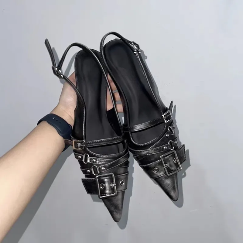 รองเท้าส้นสูงหัวแหลมแบบสวมสำหร - Women'S Fashion Belts บทวิจารณ์และราคา