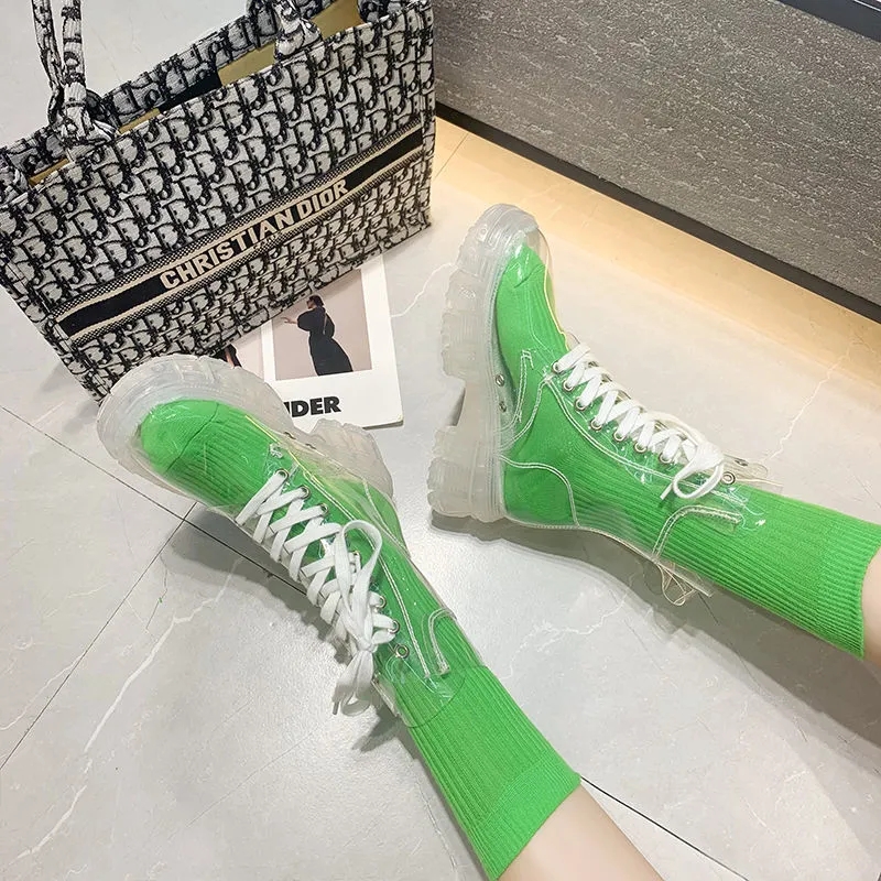 รองเท้าบูทพื้นใส 2026 แฟชั่นให - Women'S Fashion Rain Boots บทวิจารณ์และราคา