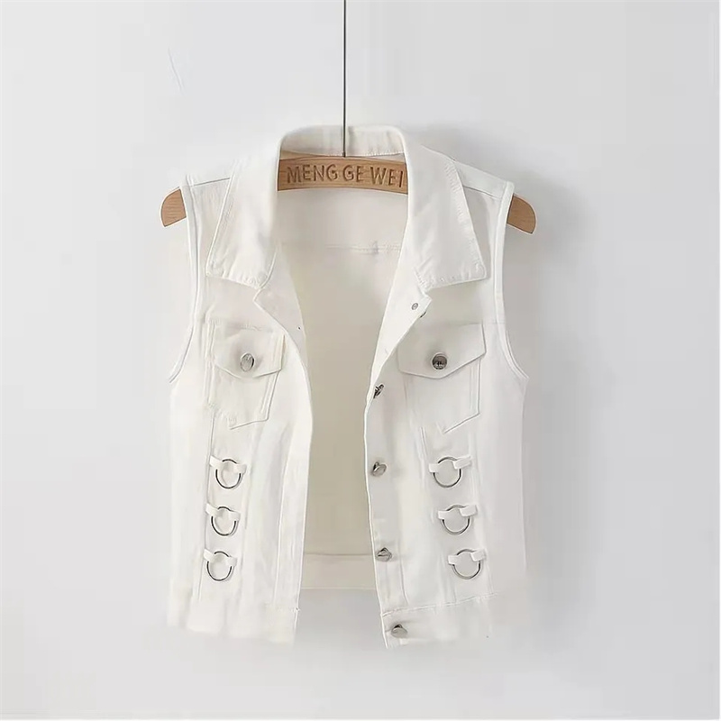 แฟชั่นเสื้อกั๊กยีนส์หญิงฤดูใบไ - Women Fashion Jeans Top บทวิจารณ์และราคา