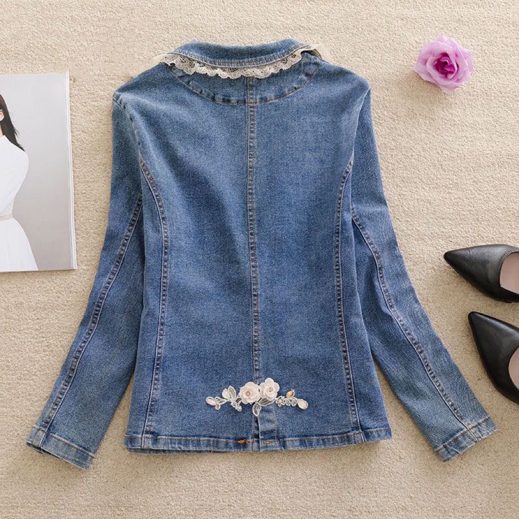 เสื้อแจ็คเก็ตยีนส์ผู้หญิงแบบเย - Women Fashion Jeans Top บทวิจารณ์และราคา