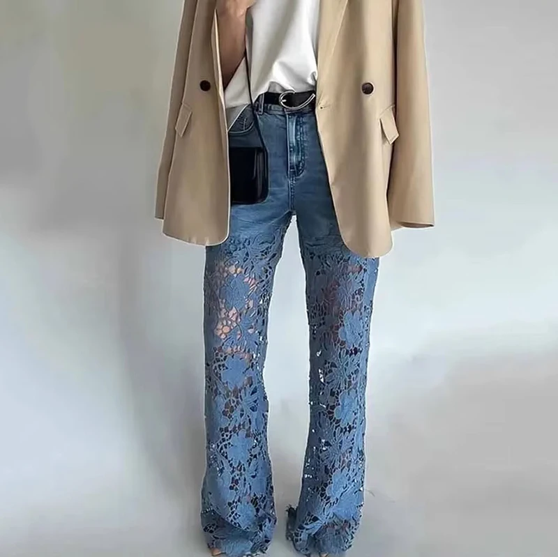 กางเกงยีนส์เอวสูงทรงขากว้างแฟช - Mom Jeans Women บทวิจารณ์และราคา