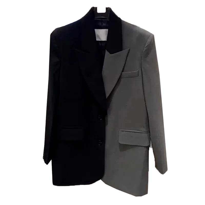 High end ContrastingสีPatchwor - Blazer Women Oversized บทวิจารณ์และราคา