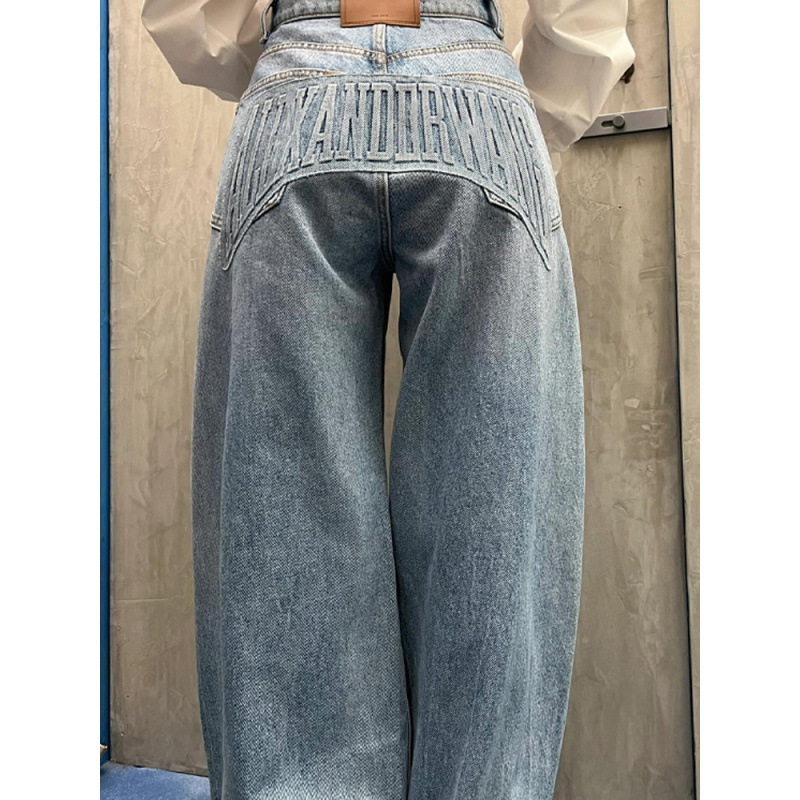 กางเกงยีนส์สไตล์อเมริกันย้อนยุ - Mom Jeans Women บทวิจารณ์และราคา