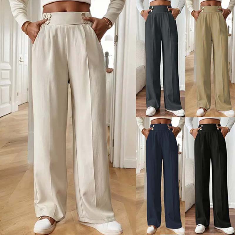 กางเกงขากว้างเอวสูงของผู้หญิง  - Mom Jeans Women บทวิจารณ์และราคา