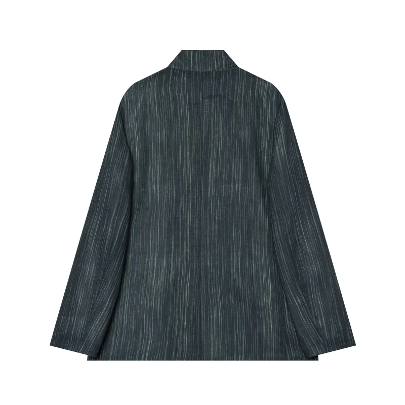 เสื้อโค้ทผ้าลินินลายทางสำหรับผ - Blazer Women Oversized บทวิจารณ์และราคา