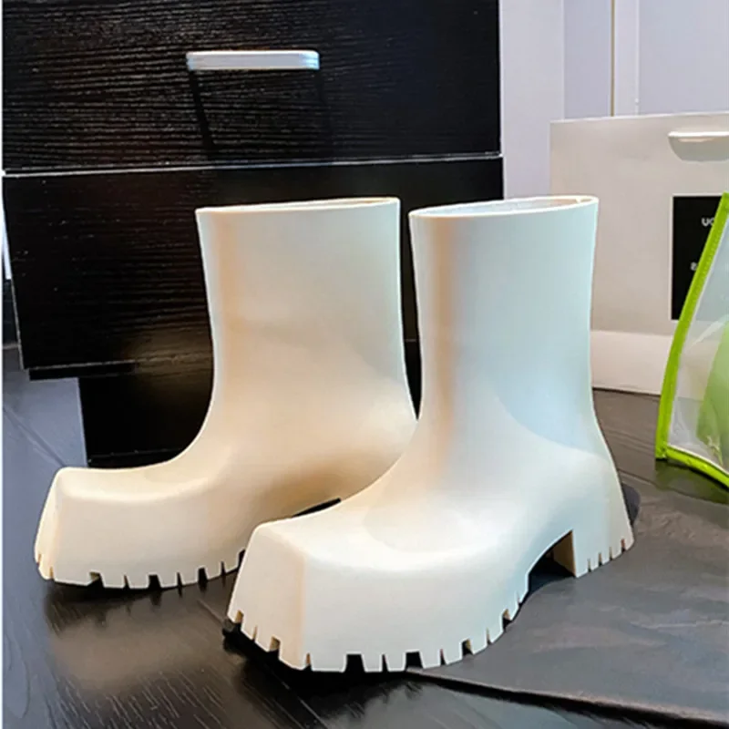 คุณภาพสูงหนังนุ่ม PU รองเท้าบู - Women'S Fashion Rain Boots บทวิจารณ์และราคา