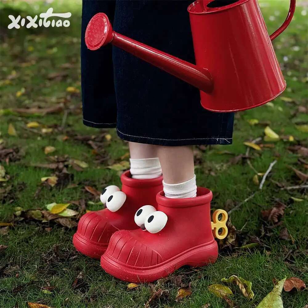 ผู้หญิงรองเท้าฝนรอบ Toe Big Ey - Women'S Fashion Rain Boots บทวิจารณ์และราคา