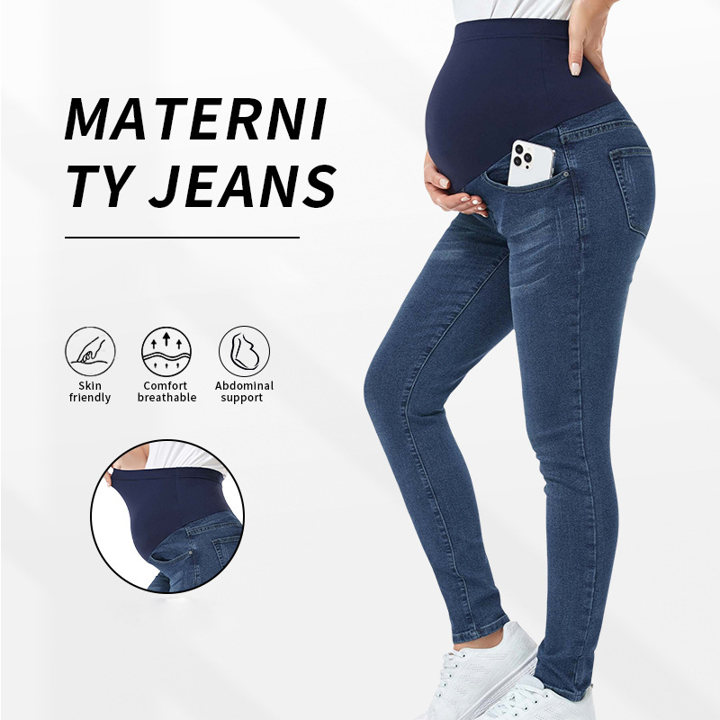 กางเกงยีนส์คนท้องเอวสูง ทรงกระ - Mom Jeans Women บทวิจารณ์และราคา