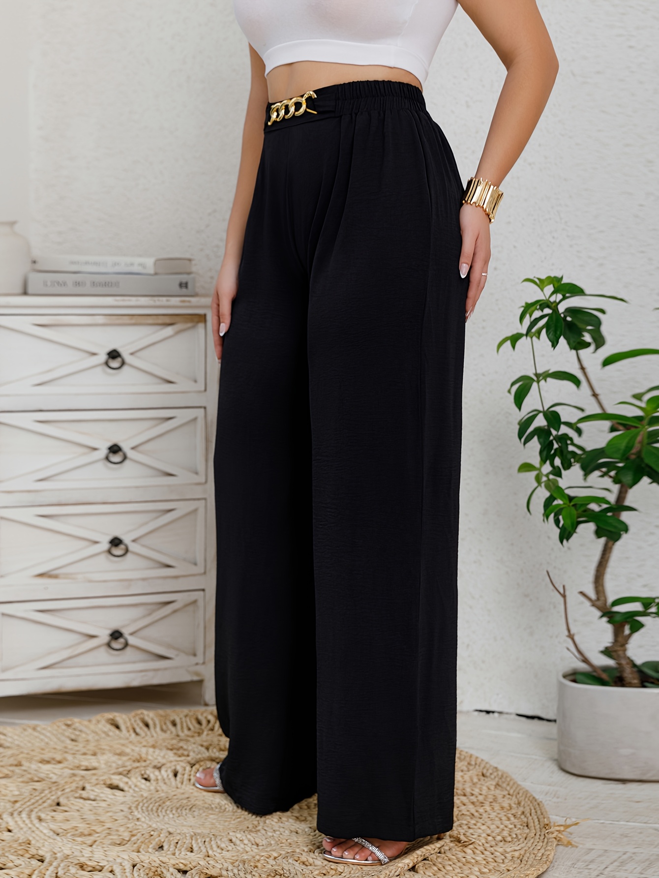 กางเกงขายาวทรงตรงหลวมสไตล์ลำลอ - Mom Jeans Women บทวิจารณ์และราคา